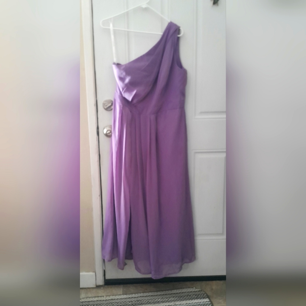 David's bridal one shoulder gown